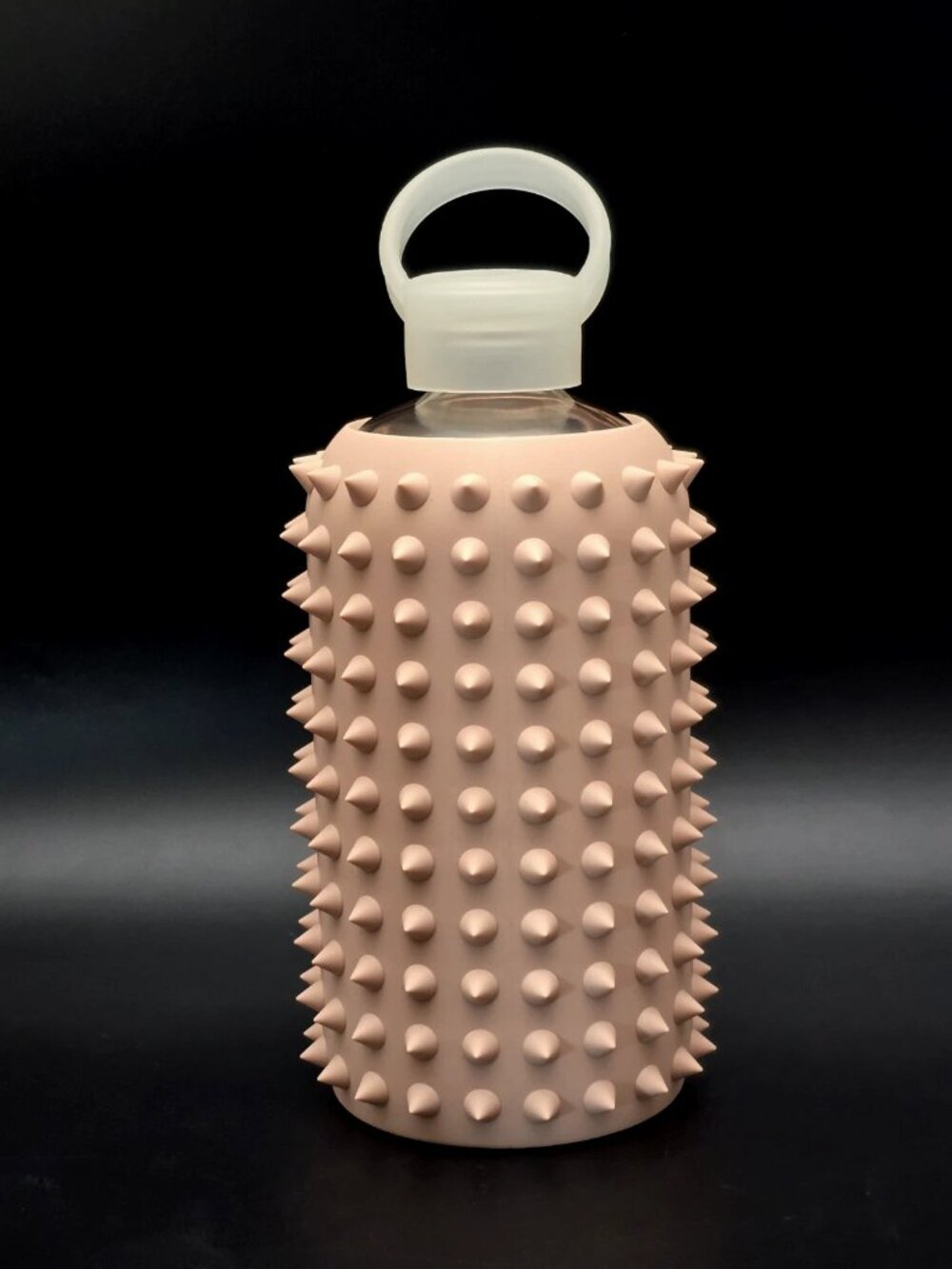 BKR Tutu Pale Peach Opaque Ballet Glass & Spiked Silicone Water Bottle 32oz  The
